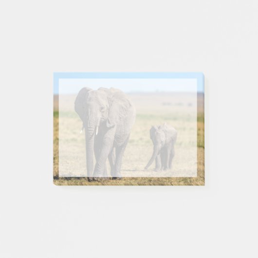 Kutest Baby Animals | Elephant Moeder & Baby Post-it® Notes (Voorkant)