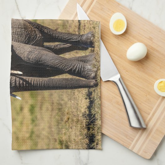 Kutest Baby Animals | Elephant Moeder & Baby Theedoek (Quarter Fold)