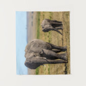 Kutest Baby Animals | Elephant Moeder & Baby Wandkleed (Voorkant)