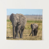 Kutest Baby Animals | Elephant Moeder & Baby Wandkleed (Voorkant (horizontaal))