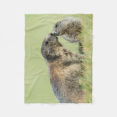 Kutest Baby Animals | Familie Alpine Marmot Fleece Deken (Voorkant)