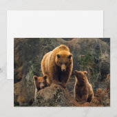 Kutest Baby Animals | Familie bruin Beer Bedankkaart (Voorkant / Achterkant)
