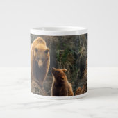 Kutest Baby Animals | Familie bruin Beer Grote Koffiekop (Voorkant)