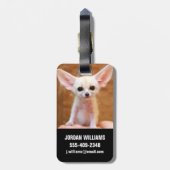 Kutest Baby Animals | Fennec Fox Bagagelabel (Achterkant verticaal)