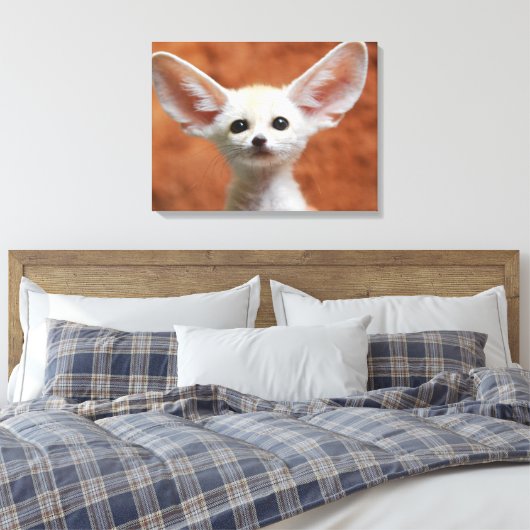 Kutest Baby Animals | Fennec Fox Pup Canvas Afdruk (Insitu (Slaapkamer))