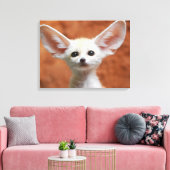 Kutest Baby Animals | Fennec Fox Pup Canvas Afdruk (Insitu (Woonkamer))