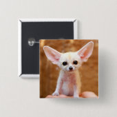 Kutest Baby Animals | Fennec Fox Vierkante Button 5,1 Cm (Voorkant /achterkant)
