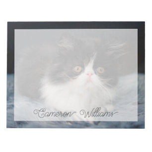 Kutest Baby Animals Fluffy B&W Kitten Notitieblok