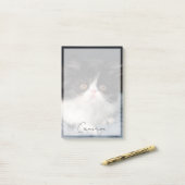 Kutest Baby Animals | Fluffy B&W Kitten Post-it® Notes (Op bureau)