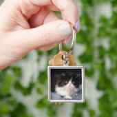 Kutest Baby Animals | Fluffy B&W Kitten Sleutelhanger (Hand)