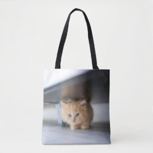 Kutest Baby Animals   Fluffy Oranje Kitten Tote Bag