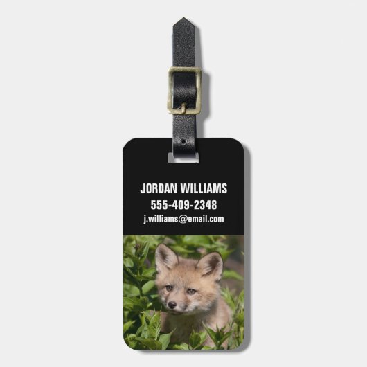 Kutest Baby Animals | Fox Kit Bagagelabel (Voorkant verticaal)