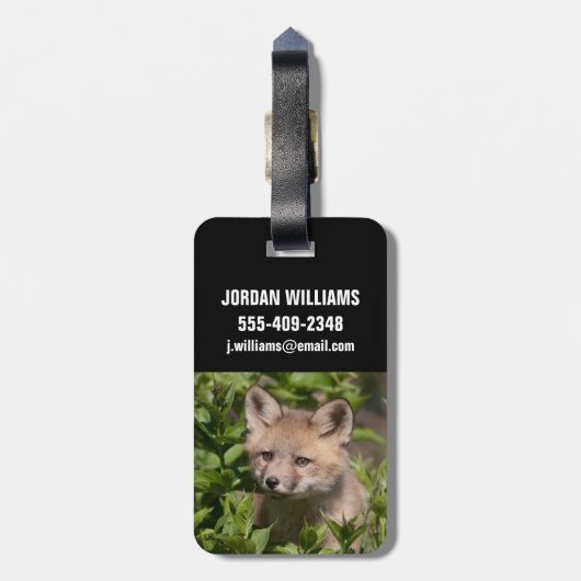 Kutest Baby Animals | Fox Kit Bagagelabel (Achterkant verticaal)