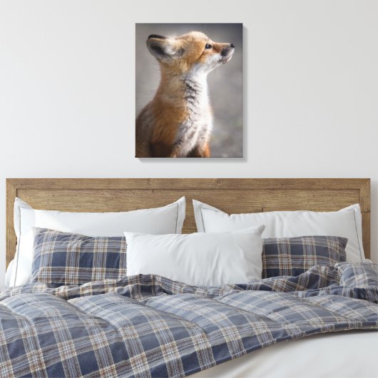 Kutest Baby Animals | Fox Portret Baby Canvas Afdruk (Insitu (Slaapkamer))