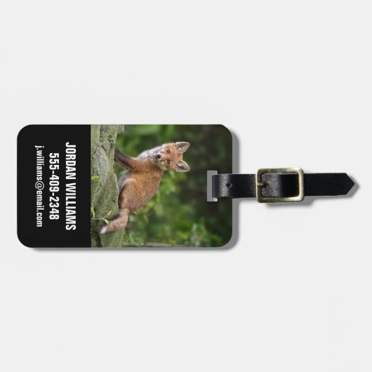 Kutest Baby Animals | Foxy Smile Bagagelabel (Voorkant horizontaal)