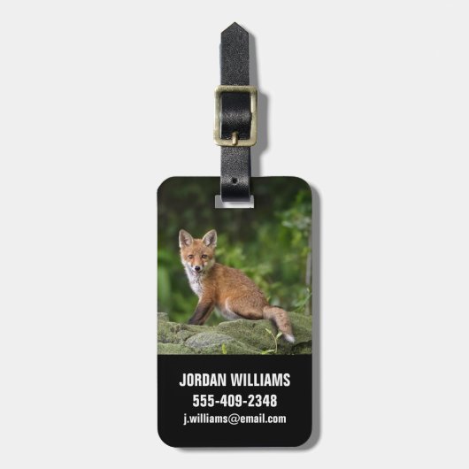 Kutest Baby Animals | Foxy Smile Bagagelabel (Voorkant verticaal)