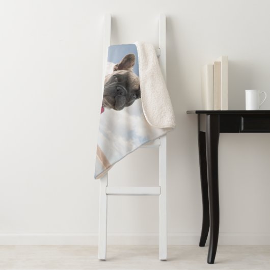 Kutest Baby Animals | Franse Bulldog Boating Sherpa Deken (In situ)