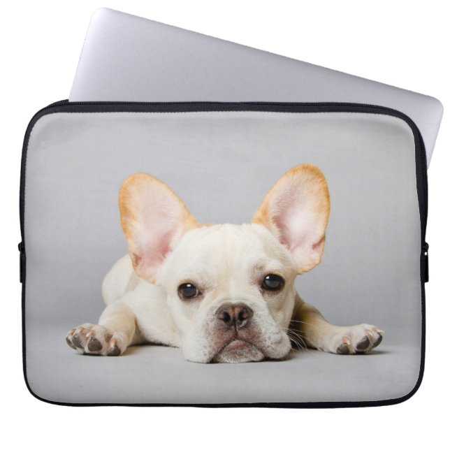 Kutest Baby Animals | Franse Bulldog Down Laptop Sleeve (Voorkant)