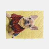 Kutest Baby Animals | Franse Bulldog Dpress Fleece Deken (Voorkant (Horizontaal))