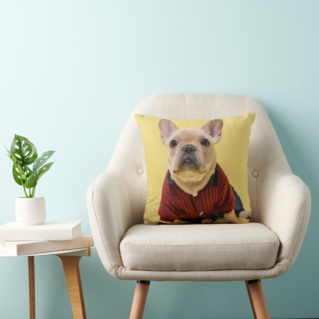 Kutest Baby Animals | Franse Bulldog Dpress Kussen (Stoel)