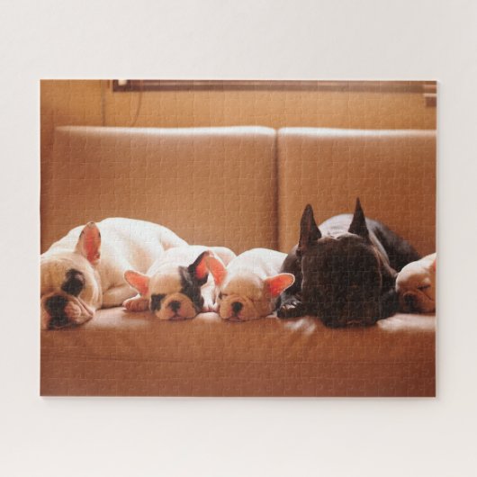 Kutest Baby Animals | Franse Bulldog Familie Legpuzzel (Horizontaal)