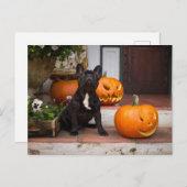 Kutest Baby Animals | Franse Bulldog Halloween Briefkaart (Voorkant / Achterkant)