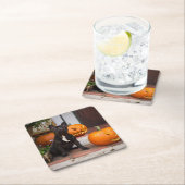 Kutest Baby Animals | Franse Bulldog Halloween Kartonnen Onderzetters (Insitu)