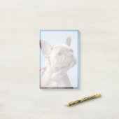 Kutest Baby Animals | Franse Bulldog Pink Bow Post-it® Notes (Op bureau)