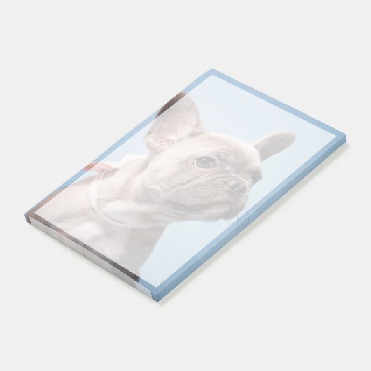 Kutest Baby Animals | Franse Bulldog Pink Bow Post-it® Notes (Schuin)