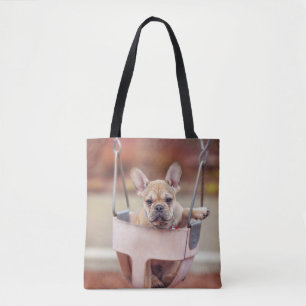 Kutest Baby Animals Franse Bulldog Playground Tote Bag