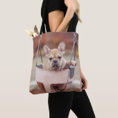 Kutest Baby Animals | Franse Bulldog Playground Tote Bag (Dichtbij)