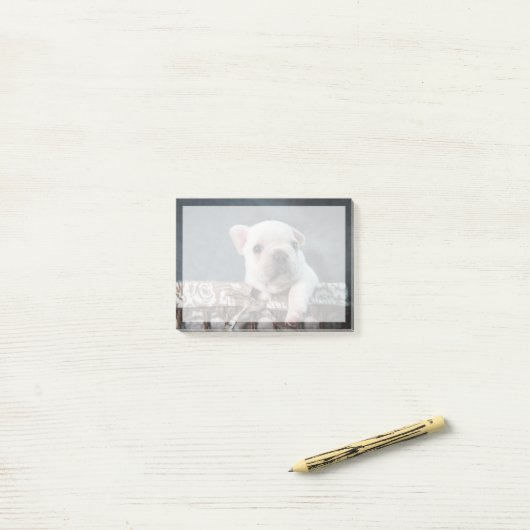 Kutest Baby Animals | Franse Bulldog Post-it® Notes (Op bureau)