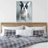 Kutest Baby Animals | Franse Bulldog Puppy Canvas Afdruk (Insitu (Slaapkamer))