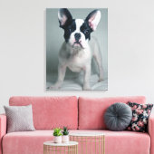 Kutest Baby Animals | Franse Bulldog Puppy Canvas Afdruk (Insitu (Woonkamer))