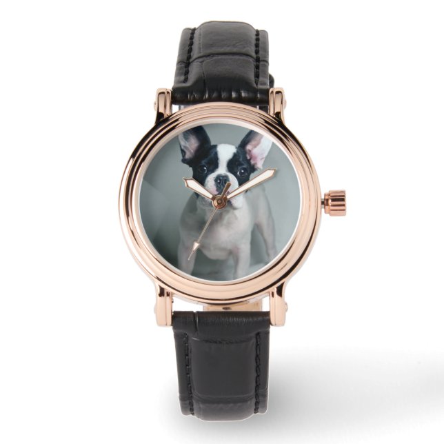 Kutest Baby Animals | Franse Bulldog Puppy Horloge (Voorkant)