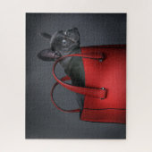 Kutest Baby Animals | Franse Bulldog Red Hand Bag Legpuzzel (Verticaal)