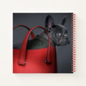 Kutest Baby Animals | Franse Bulldog Red Hand Bag Notitieboek (Achterkant)