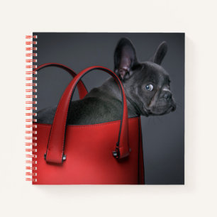 Kutest Baby Animals   Franse Bulldog Red Hand Bag Notitieboek