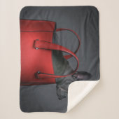 Kutest Baby Animals | Franse Bulldog Red Hand Bag Sherpa Deken (Voorkant)