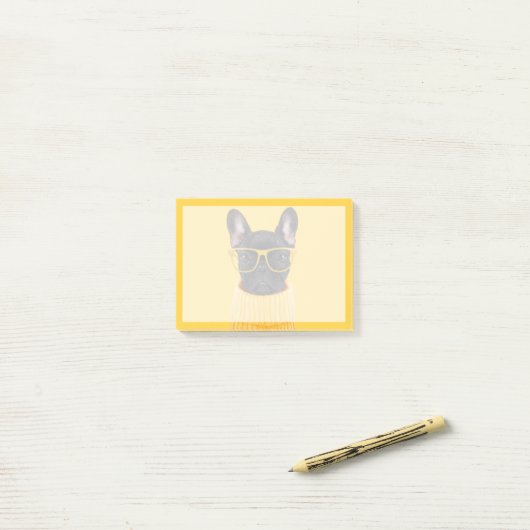 Kutest Baby Animals | Franse Bulldog Sunbril Post-it® Notes (Op bureau)