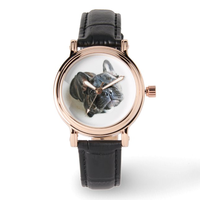 Kutest Baby Animals | Franse Bulldog Up Horloge (Voorkant)