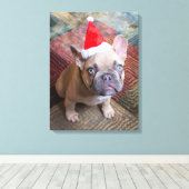 Kutest Baby Animals | Franse kerstfeestdag Canvas Afdruk (Insitu (Houten vloer))