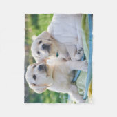 Kutest Baby Animals | Gele labrador Retrievers Fleece Deken (Voorkant)