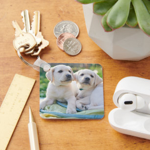 Kutest Baby Animals Gele labrador Retrievers Sleutelhanger