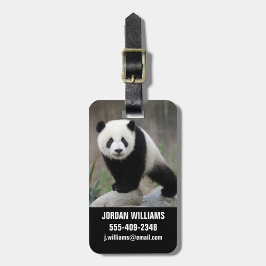 Kutest Baby Animals | Giant Panda Baby Bagagelabel (Voorkant verticaal)