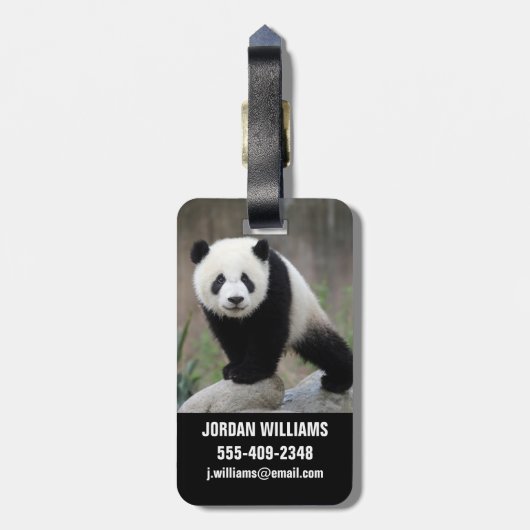 Kutest Baby Animals | Giant Panda Baby Bagagelabel (Achterkant verticaal)