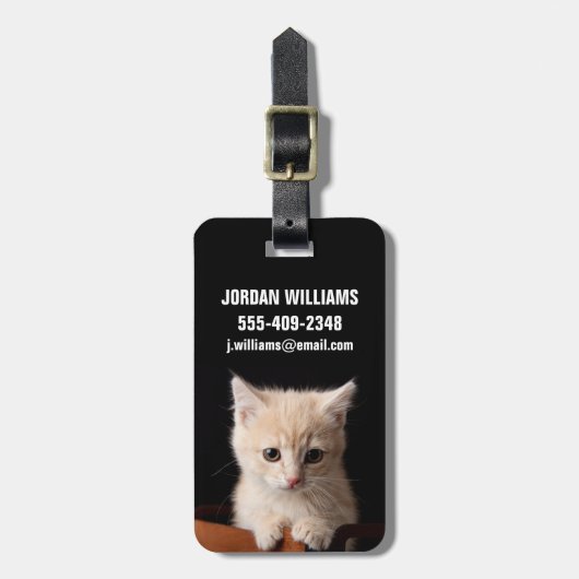 Kutest Baby Animals | Ginger Kitten Bagagelabel (Voorkant verticaal)