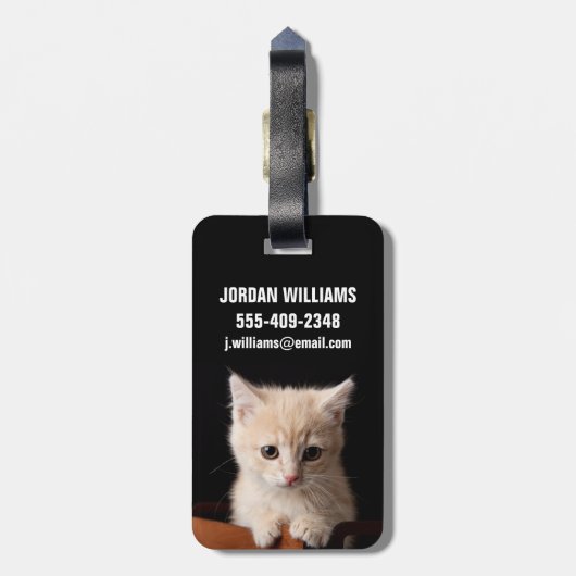 Kutest Baby Animals | Ginger Kitten Bagagelabel (Achterkant verticaal)