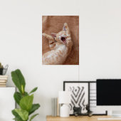 Kutest Baby Animals | Ginger Kitten Yawning Poster (Thuiskantoor)