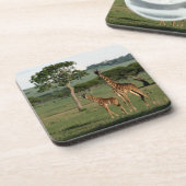 Kutest Baby Animals | Giraffe Calf & Mama Bier Onderzetter (Linkerzijde)